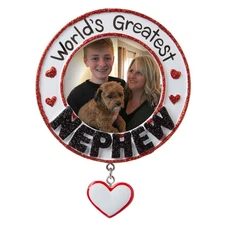 World's Greatest Nephew Personalized Christmas Tree Ornament