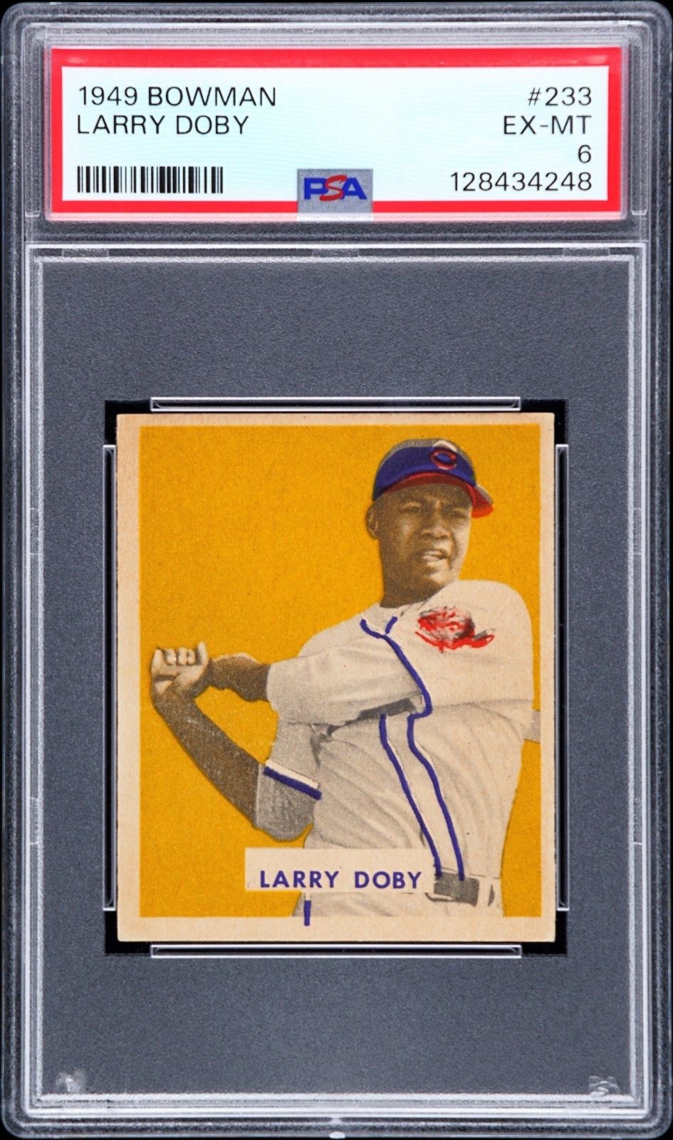 Larry Doby RC Newly Graded 1949 Bowman PSA 6 EX-MT #233 HOF Cleveland Indians
