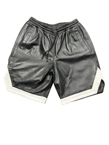 New Men's Leather Shorts 100% Pure Sheepskin Real Leather Shorts Track Shorts