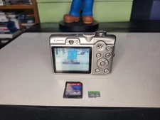 Canon PowerShot A1100 IS 12.1MP Digital Camera 32GB TESTED WORKS Grey PC1354