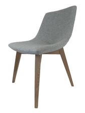 Contemporary Grey Wool Dining Office Chair Commercial Retail Furniture
