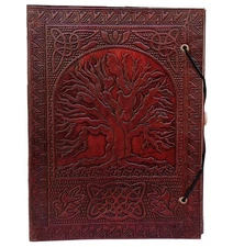 Large Tree of Life Leather Journal Bound Leather Journal Leather Journal to