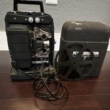 Bell Howell Auto Load 8mm Desktop Movie Projector Model 256 Black w/ Case