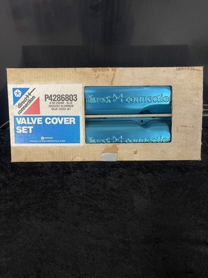 NOS Mopar Direct Connection Big Block Blue Anodized Valve Covers Very Nice