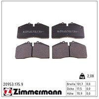 Zimmermann Bremsbelagsatz, Scheibenbremse 20953.175.9 FüR Porsche