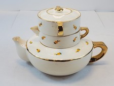 Tea For One Handmade Stacking 3 Piece Set Flo...