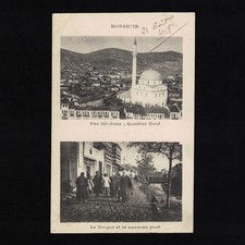 Cpa Serbie Monastir / Vue Générale Quartier Nord / Le Dragor et le nouveau pont