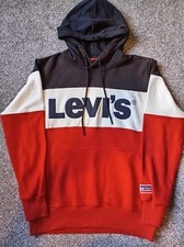 Quality Men's Levi's XL Hoodie Great Condition Red White and Blue Stripes