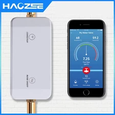 Haozee Tuya Smart Water Valve and Automatic Shutoff Water Flow Meter Water Leak 