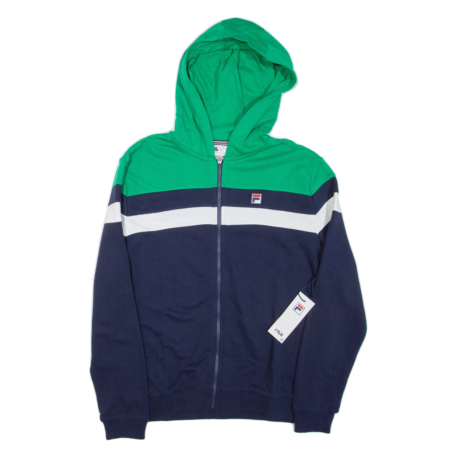 FILA Felpa con Cappuccio Uomo Blu Full Zip S