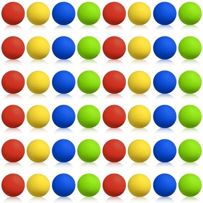 Sumind 48 Pieces Foam Balls Bulk Rounds Small, Red, Blue, Green, Yellow