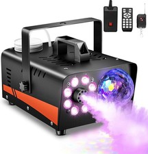 800W Fog Machine, 4500CFM for Halloween, Disco Light  Remote