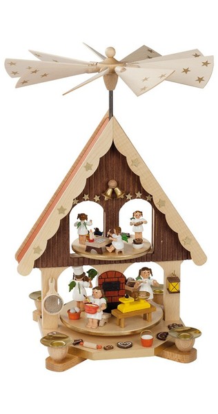 Weihnachtspyramide Engel, 36 Cm Hoch, Natur, Original Erzgebirge Von Richard ...-image