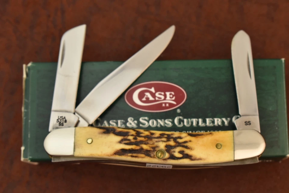 CUCHILLO CASE XX USA 3 PUNTOS 2017 HERMOSO CIERVO TOSTADO 5318 SS 29322 Foto 3 de 4