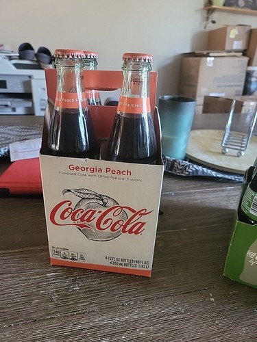 Coca Cola Georgia Peach Full Glass Soda Bottle Collector 12oz Rare - Picture 1 of 3