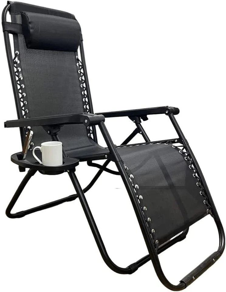 Zero Gravity Chair Recliner Outdoor Chair Reclining Garden Sun Lounger Portable