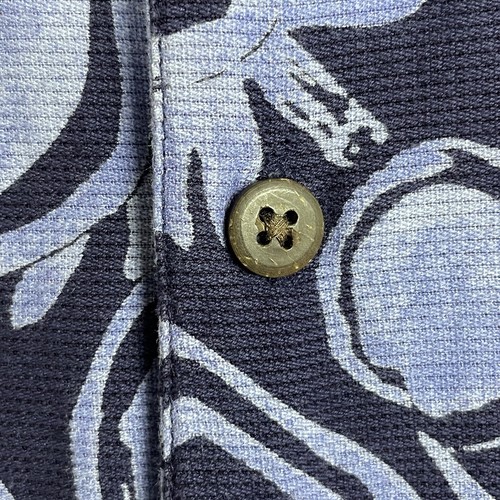 Hobie Vintage Blue Hawaiian Button Down Short Sleeve Shirt Big Tall 1XT - Picture 5 of 7