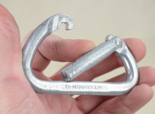 Chouinard USA Moschettoni Argento Rapido Offset D, 2100kg - Vintage 1989-1990 Raro - Foto 3 di 15