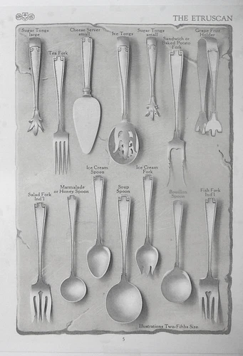 c.1915 Gorham ☛ ETRUSCAN ☚ Sterling Flatware & Hollow Ware Catalog (photocopy)