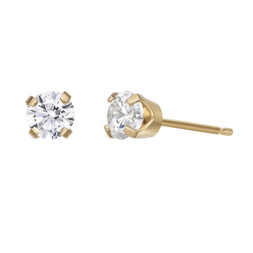 14K Yellow Gold Butterfly Earrings With Blue Topaz | 1.24 Carat Gemstone Studs