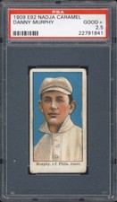 1909 E92 Nadja Caramel Danny Murphy PSA 2.5 Philadelphia Athletics