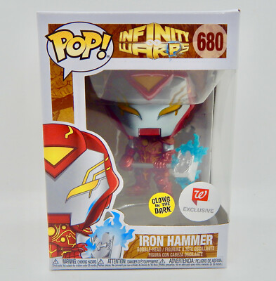 Funko Pop Infinity Warps Glow In The Dark Iron Hammer #680 Walgreens Exclusive