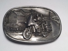 Vintage 1984 Motorcycle Bergamot Brass Belt Buckle Made In USA Honda Cool AS-IS