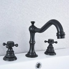 Oil Rubbed Bronze 8" Widespread Bathroom Vanity Sink Faucet Basin Mixer Tap