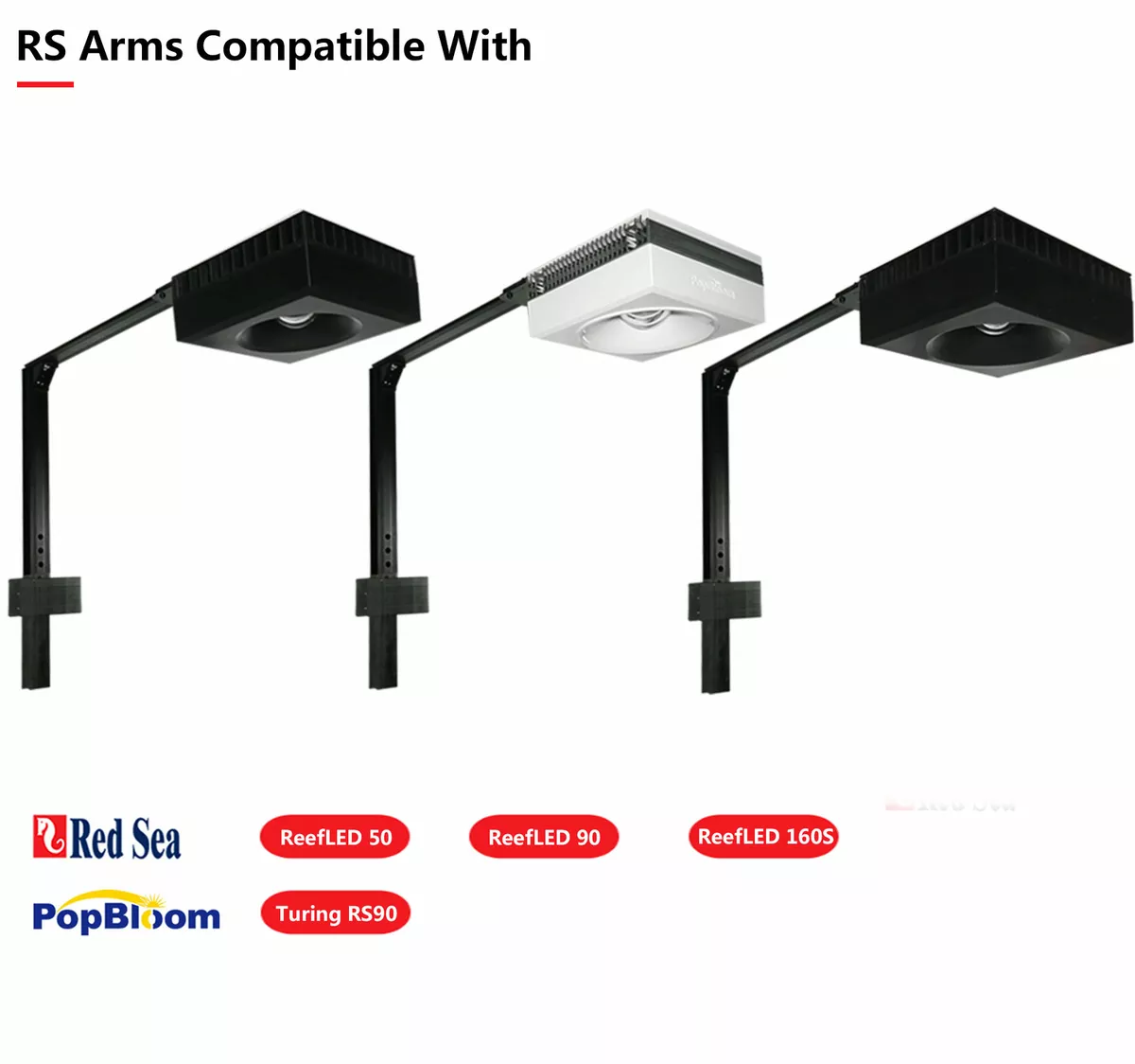 Universal Mounting Arm for Red Sea ReefLED 50 90 160S PopBloom