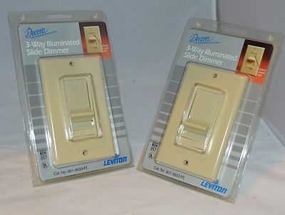 Leviton Decora Designer Collection 3-way Illuminated Slide Dimmer ...