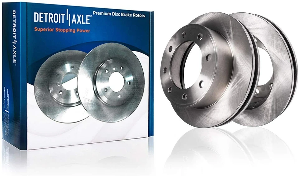 Front Disc Rotors Calipers Ceramic Brake Pads for Dodge Ram 1500 2500 3500 8-Lug - Image 3 of 4