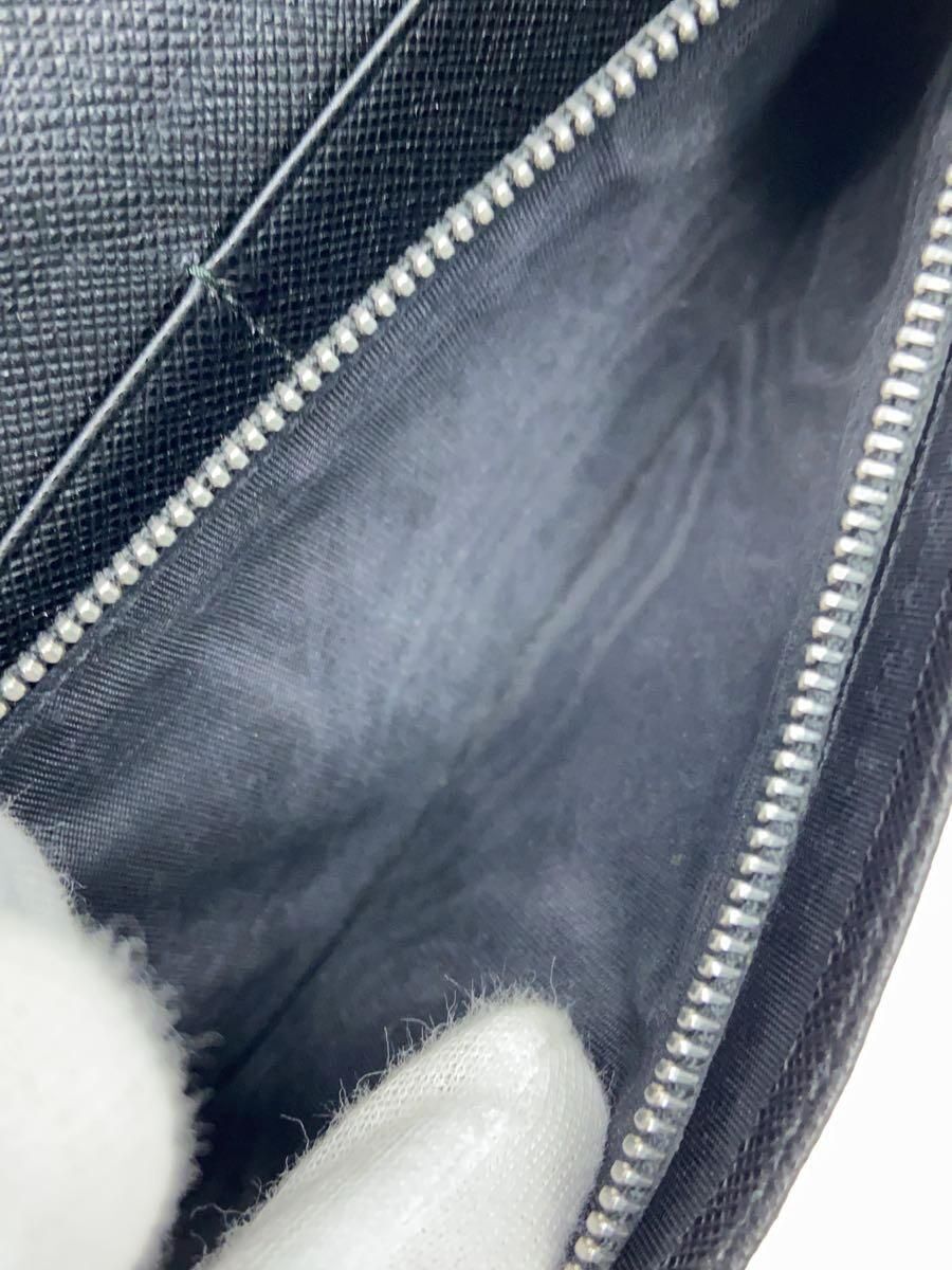 PRADA long wallet leather Black plain men's 2MV83… - image 5