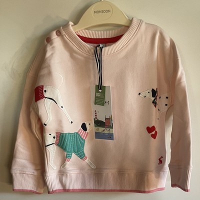 Joules Girls Toddler Tiana Jumper Sweatshirt In Pink Dalmatians . 2 Years  BNWT . | eBay UK