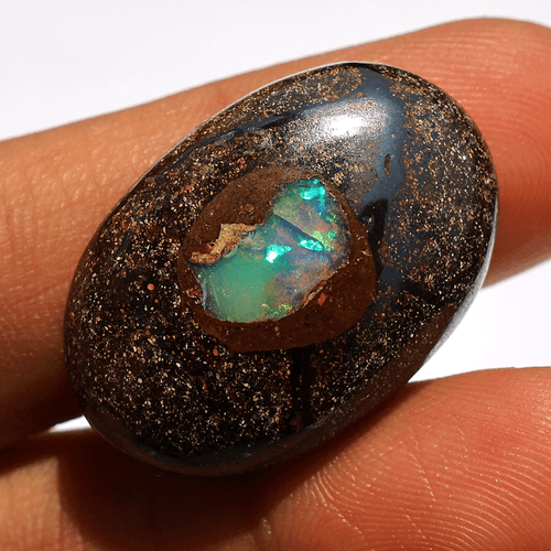 Piedra preciosa suelta cabujón ovalado de alta calidad de ópalo de roca natural de 42 quilates 28,7 x 19 x 8 mm - Imagen 7 de 9