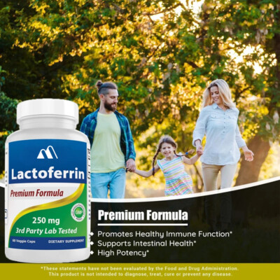 Lactoferrin 250mg Vegetarian Capsules 60 Capsules