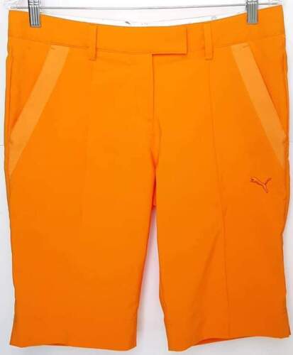 Puma Women's Orange Golf Shorts Size 4 - Picture 1 of 9