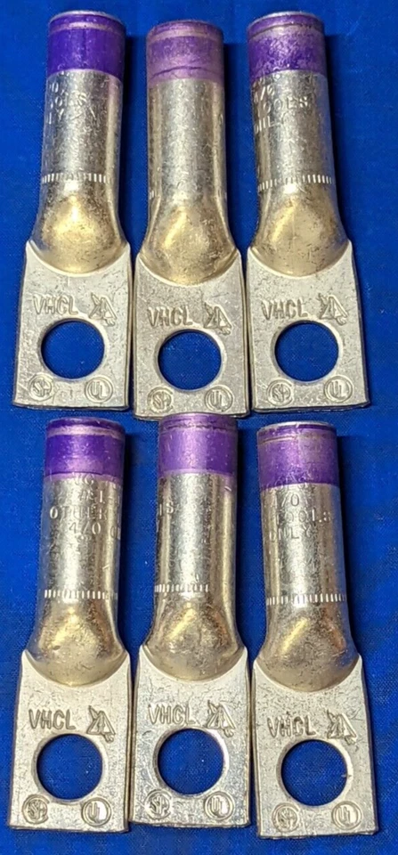 SQUARE D 2 HOLE COMPRESSION TERMINAL (LONG BARREL)  (BOX OF 6) - Image 3 of 4