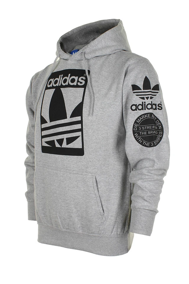Adidas Men's Original Trefoil Street Graphic Front Pocket Active Pullover Hoodie - Image 2 of 4