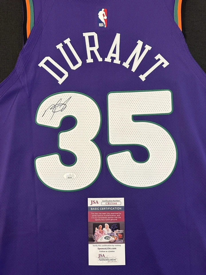 Kevin Durant Signed On Court Authentic Swingman City Jersey Autographed JSA COA - Image 2 of 4