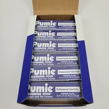 Pumie Heavy Duty Tile Stone Toilet Cleaning Scouring Stick Bar Box of 12 NEW