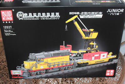 Mould King 12027 SD40-2 Diesel Lokomotive EMD Klemmbausteine Zug 1257pcs NEU