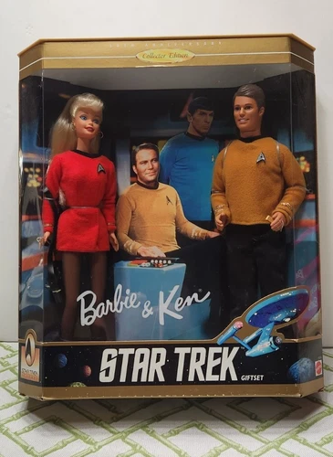 VINTAGE 1990 BARBIE & KEN MATTEL STAR TREK GIFT SET 30TH ANNIVERSARY #15006 NIB