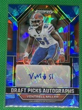 2023 Prizm Draft Picks Ventrell Miller Blue Ice Prizm Prospect Auto #31/75