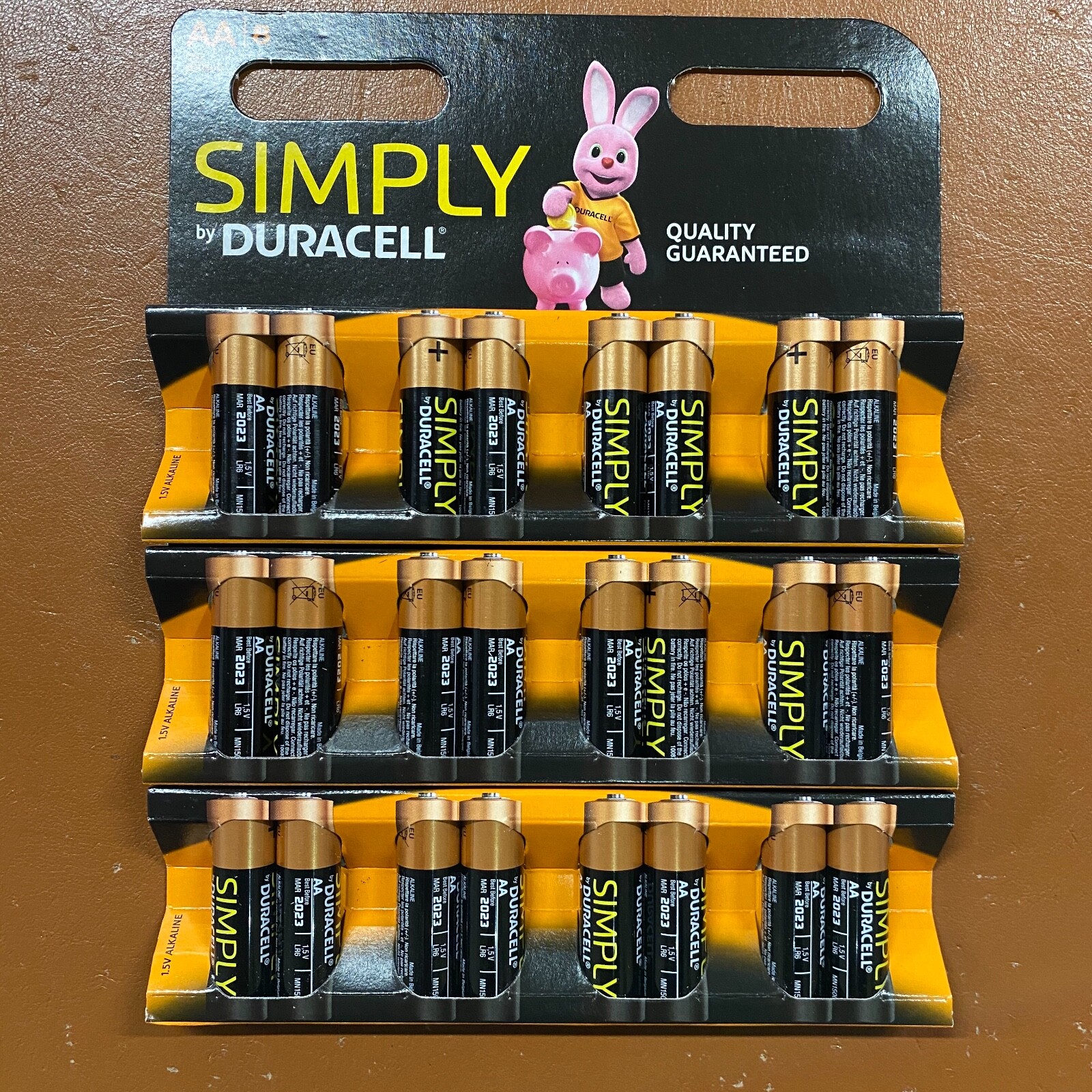 8 x Duracell AA Power Alkaline Batteries Economy Pack LR6 Battery