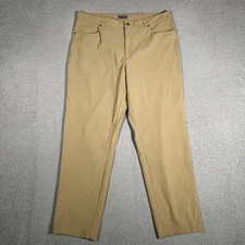 VRST Pants Mens 36x30 Brown Slim Fit Commuter Tech Casual Preppy Pockets Logo