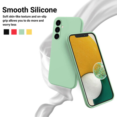For Samsung Galaxy M14 4G Luxury Soft Liquid Silicone Skin Touch Feel Case Cover