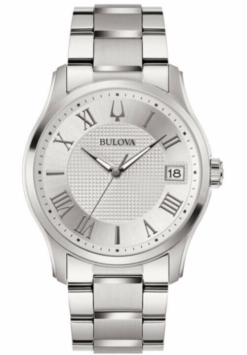 Bulova Orologio Uomo Wilton 96B391 Acero-41mm Muschio Mineral-W.r