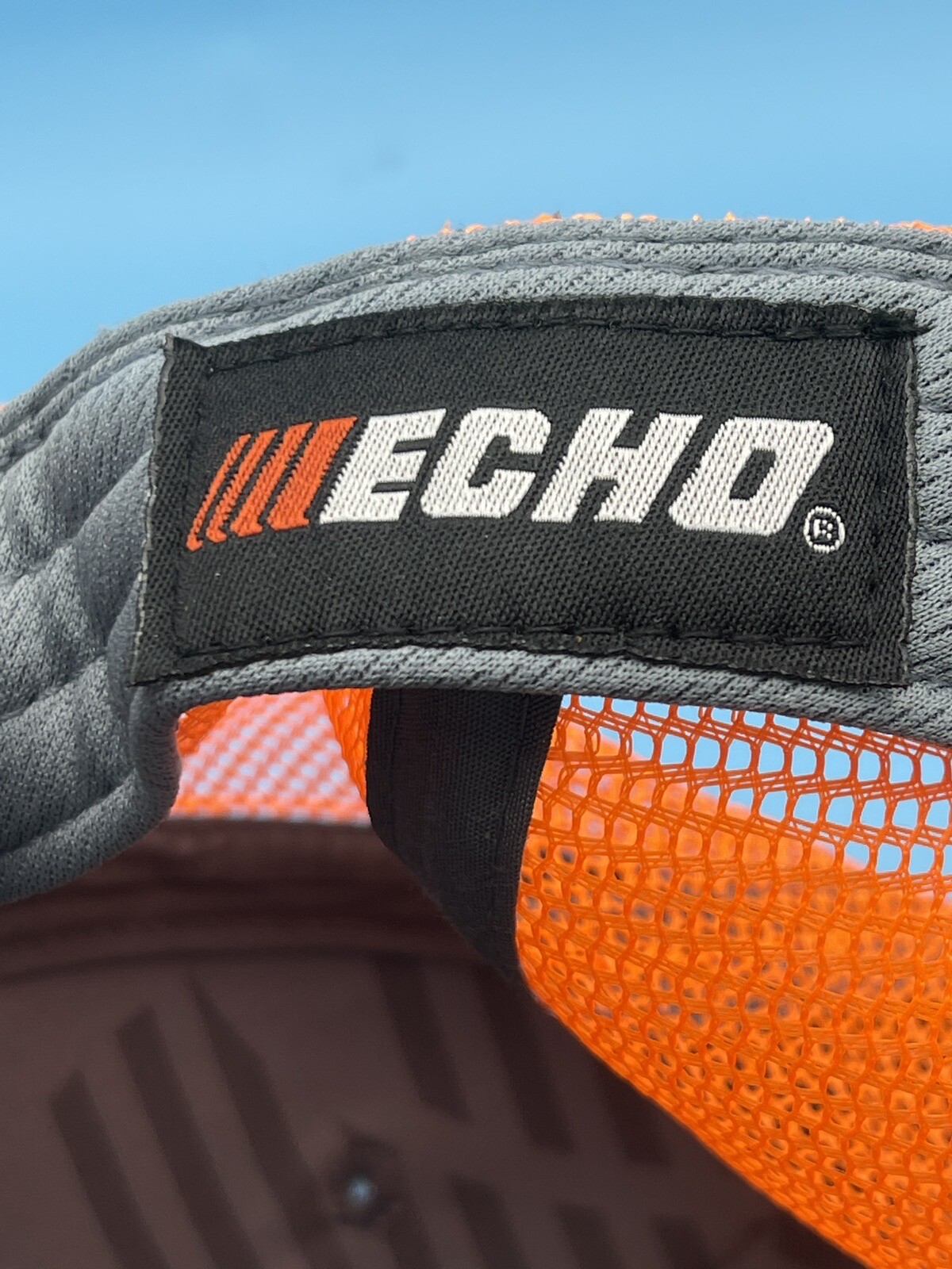 Echo USA Adjustable Baseball Hat Orange GRAY GRAP… - image 8