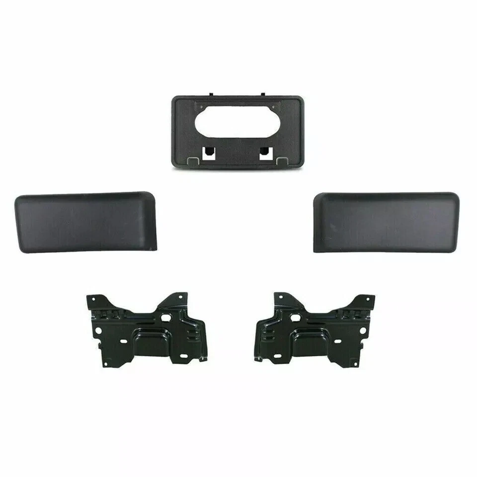New Front Bumper Brackets + Guards + License Plate 5PC Fits 2009-2014 Ford F-150 Foto 2 de 4