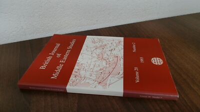 			British Journal Of Middle Eastern Studies Volume 20 Number 2, Ano		